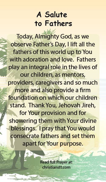 Prayer: Happy Father's Day - A Salute to Fathers Prayer: Happy Father's Day - A Salute to Fathers