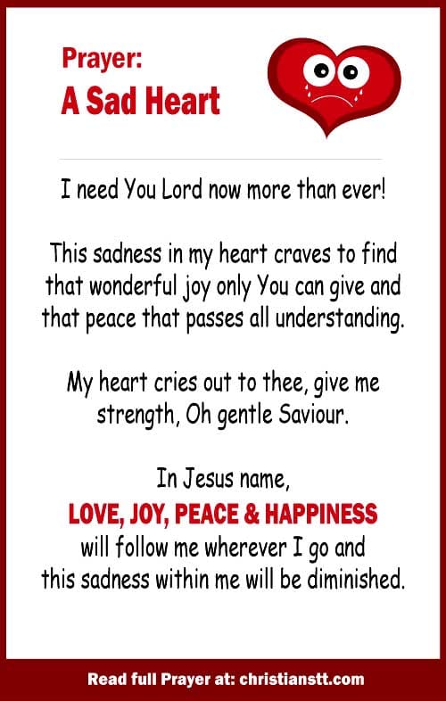 A Sad Heart - A Prayer Against Sadness