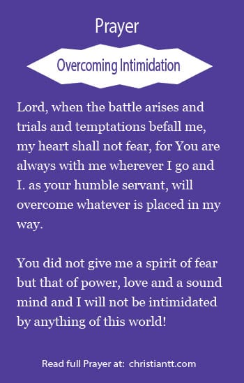 Prayer- Overcoming intimidation
