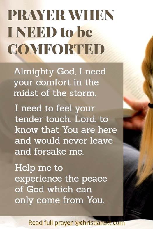 Prayer when I need to be comforted