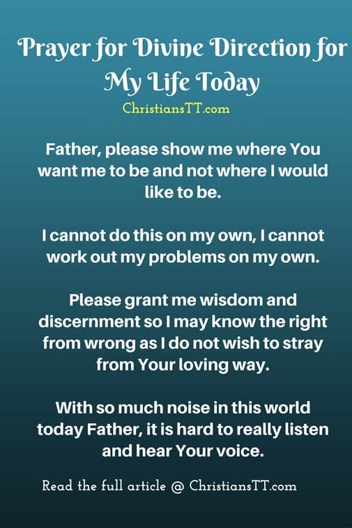 Prayer for Divine Direction for My Life Today