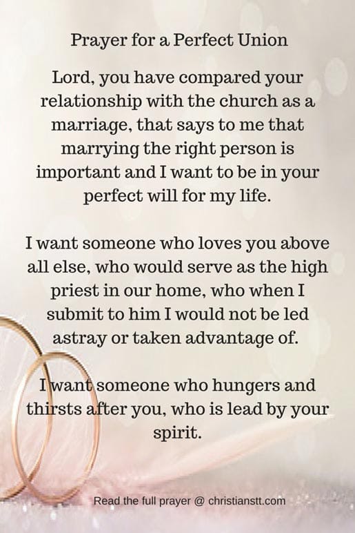 Prayer for a perfect union