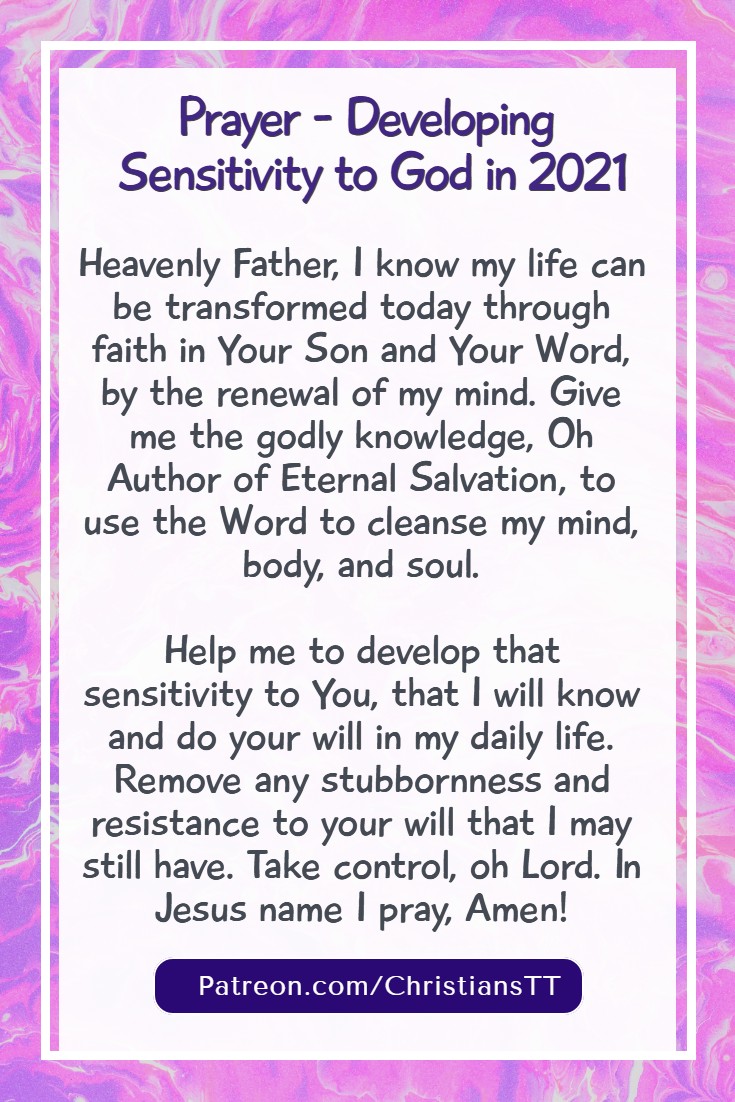 ???? Developing Sensitivity to God in 2021