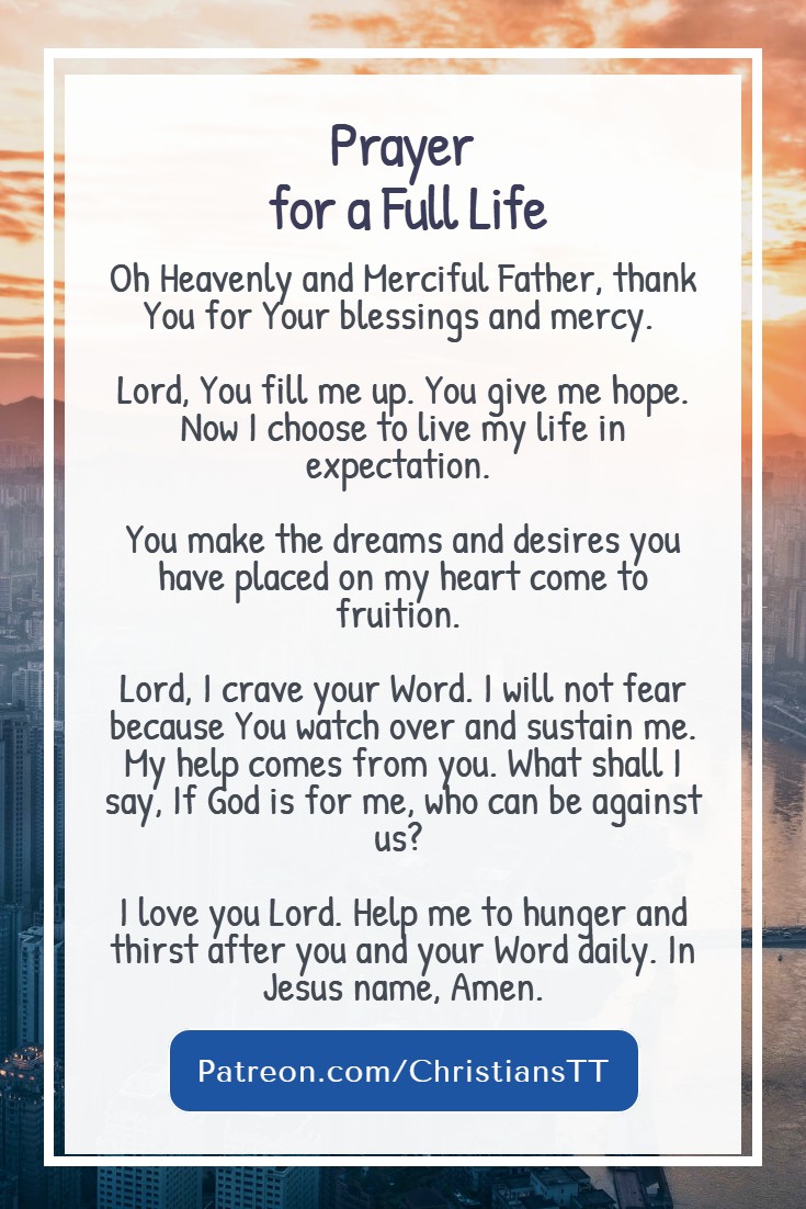 Prayer for a Full Life