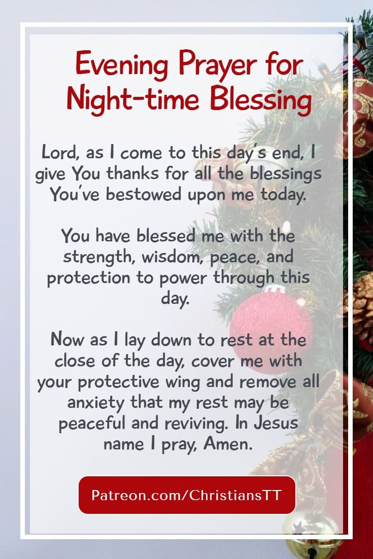 Evening Prayer for Night-time Blessing