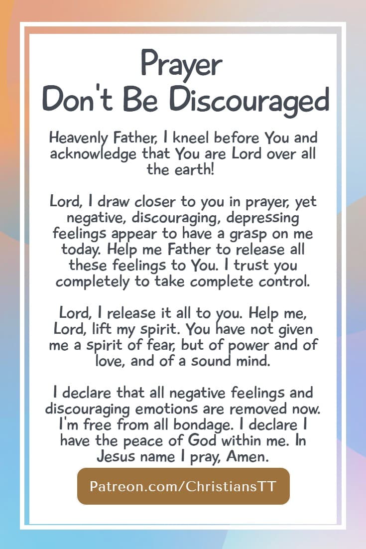 Don’t Be Discouraged