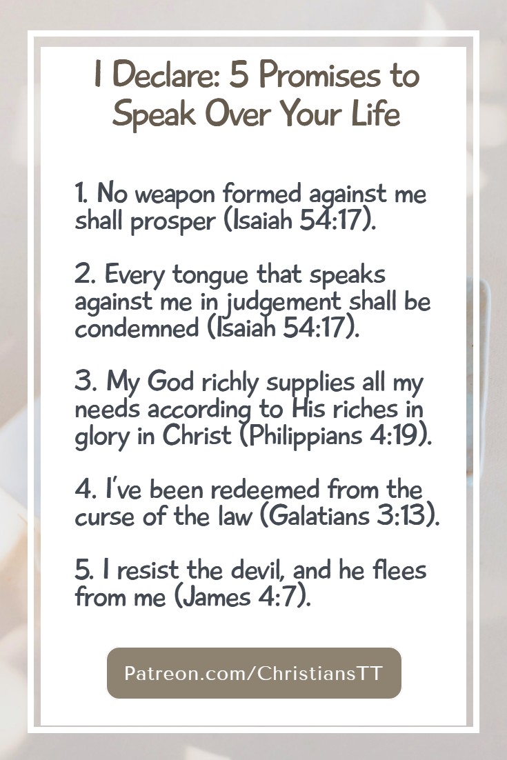 I Declare: 5 Promises to Speak Over Your Life