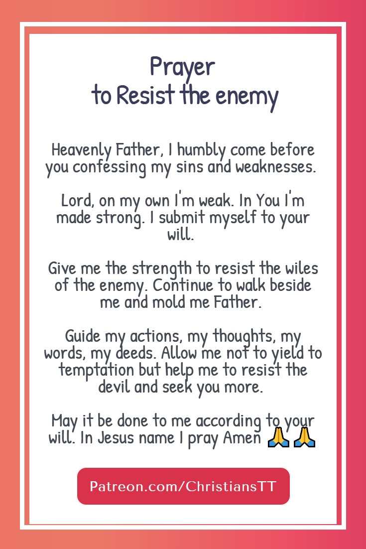 Prayer to Resist the enemy