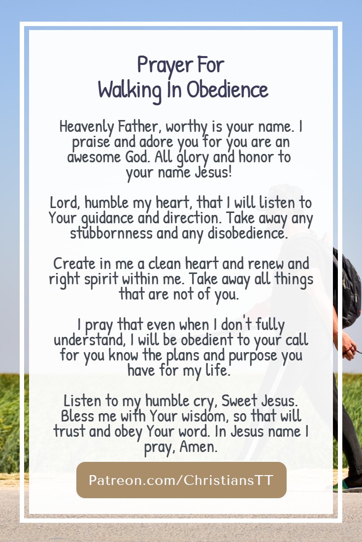 Walking in obedience to God’s calling