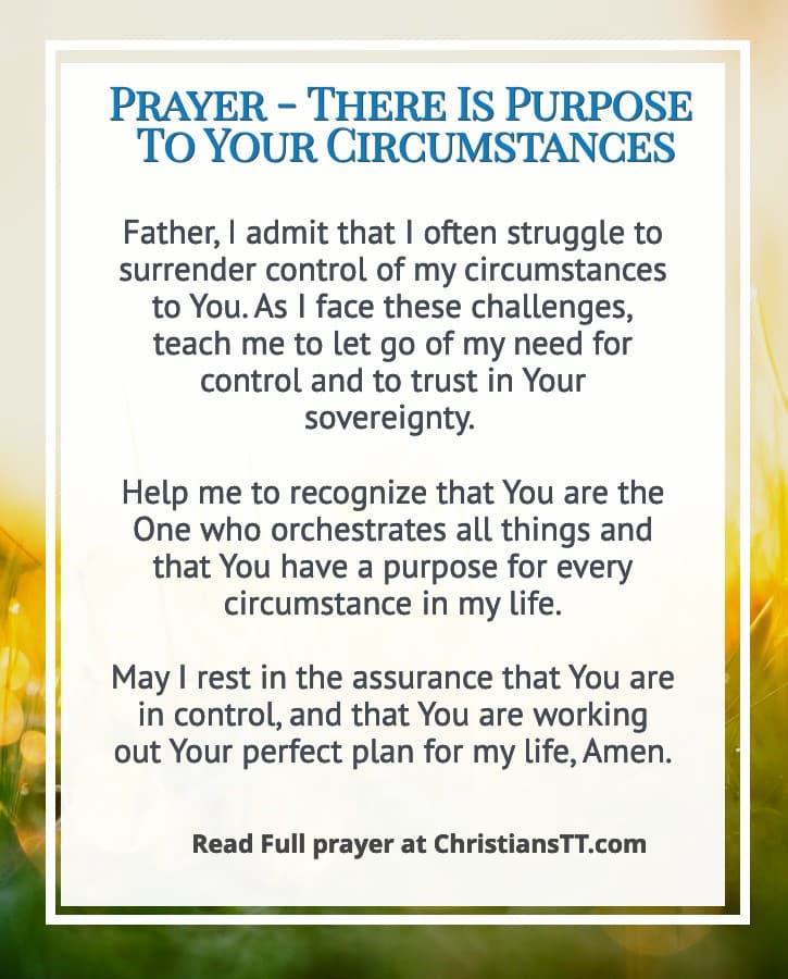 There Is A Purpose To Your Circumstances