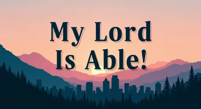 Prayer - My Lord Is Able!
